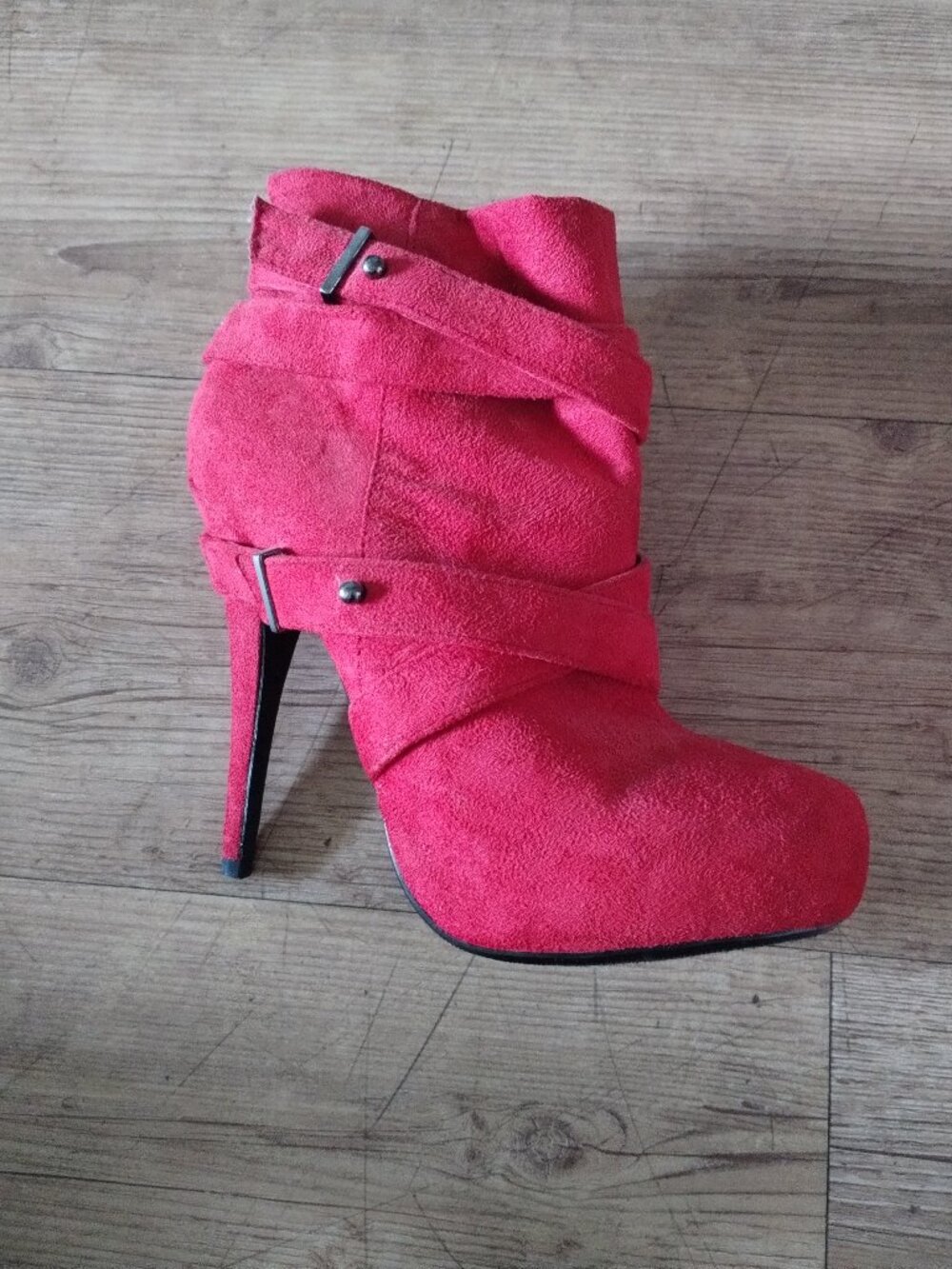 Shi by Journey Red Heel Booties